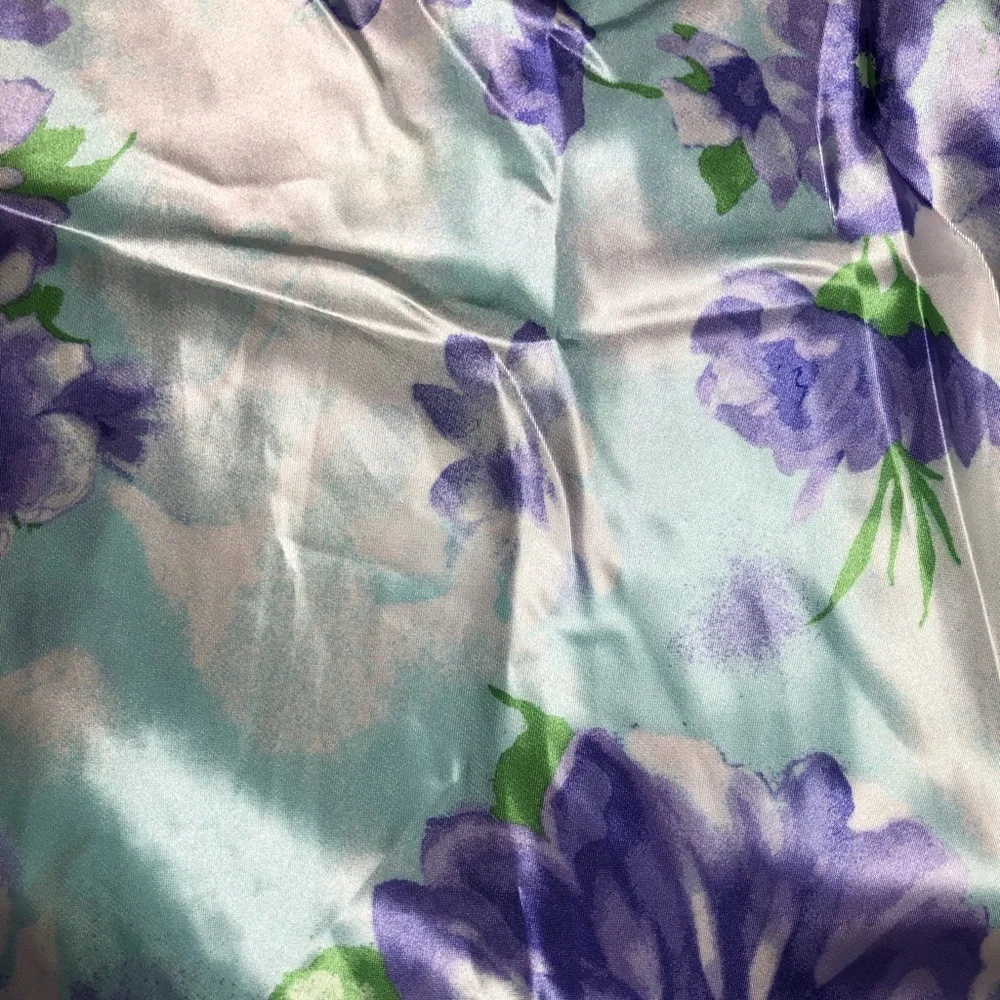Jones New York Nightgown Floral Satin Midi Romantic Slip Dress size S - Picture 5 of 7